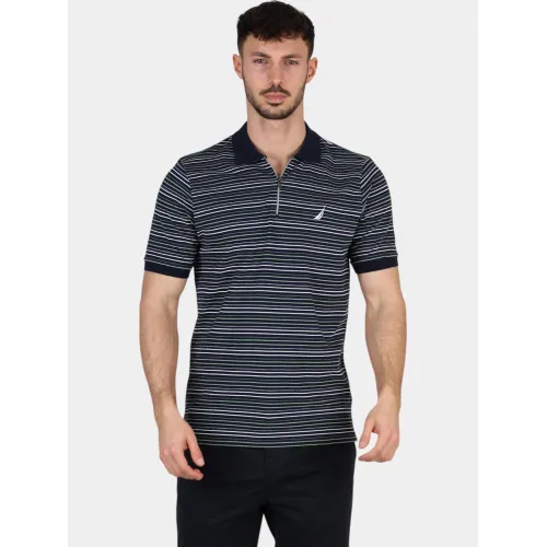 Nautica Umberto Slim Fit Polo Shirt Nautica Umberto Slim Fit Polo Shirt Férfi Galléros póló 459-Dark Navy
