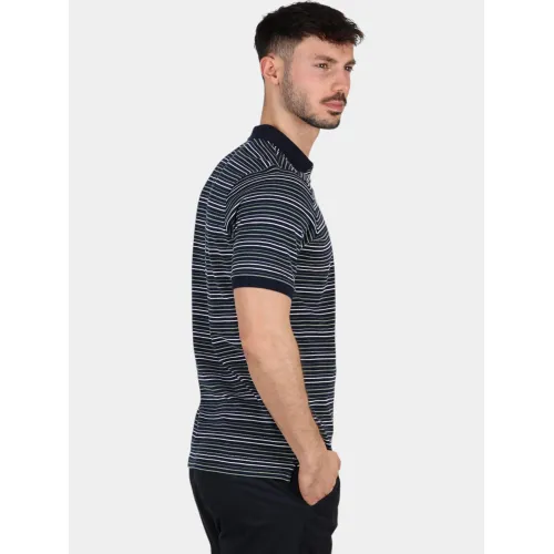 Nautica Umberto Slim Fit Polo Shirt Nautica Umberto Slim Fit Polo Shirt Férfi Galléros póló 459-Dark Navy