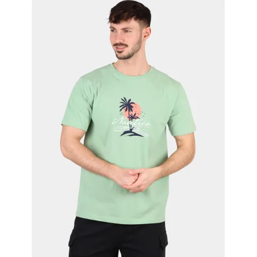 Nautica Raphael T-Shirt Férfi Póló 572-Pistachio