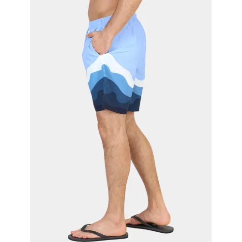 Nautica Penrose 7  Swim Short Férfi Beachshort 483-Natural Blue