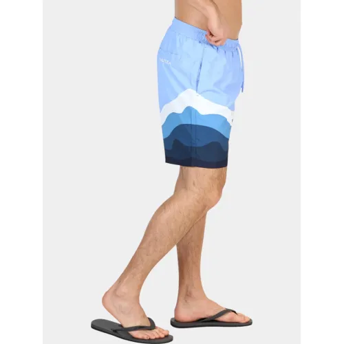 Nautica Penrose 7  Swim Short Férfi Beachshort 483-Natural Blue