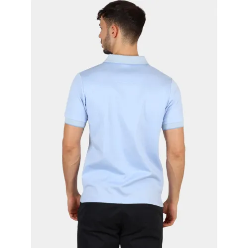 Nautica Harlyn Slim Fit Polo Shirt Férfi Galléros póló 483-Natural Blue
