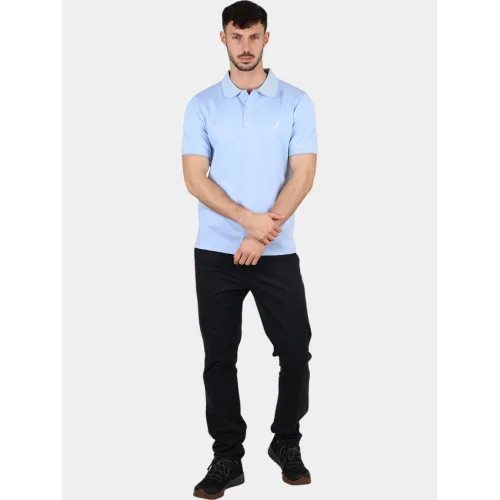 Nautica Harlyn Slim Fit Polo Shirt Férfi Galléros póló 483-Natural Blue