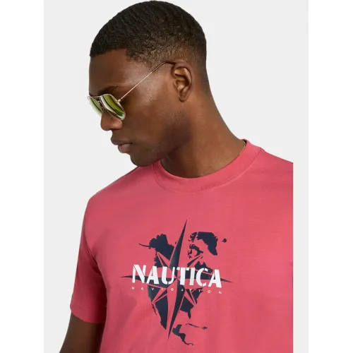 Nautica Tomi T-Shirt Nautica Tomi T-Shirt Férfi Póló 886-Raspberry