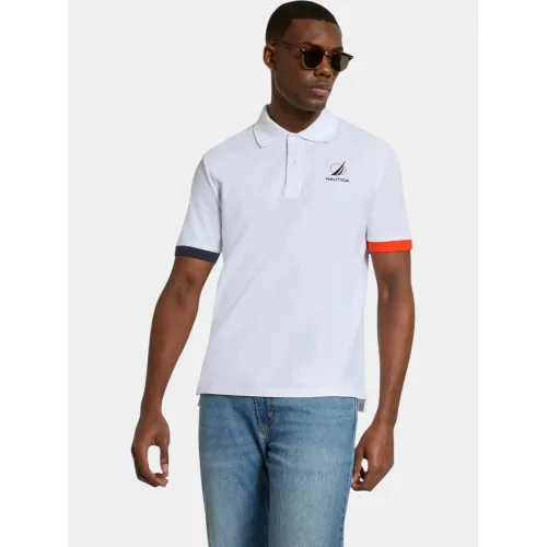 Nautica Pascal B&T Polo Shirt Nautica Pascal B&T Polo Shirt Férfi Galléros póló 908-White