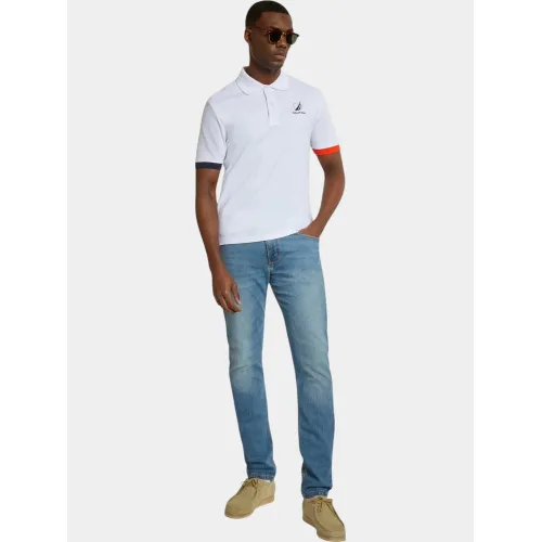 Nautica Pascal B&T Polo Shirt Nautica Pascal B&T Polo Shirt Férfi Galléros póló 908-White
