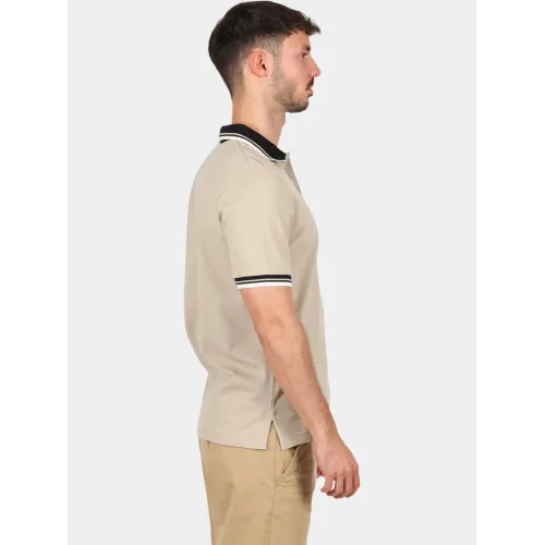 Nautica Bayer Polo Shirt Férfi Galléros póló 207-Latte