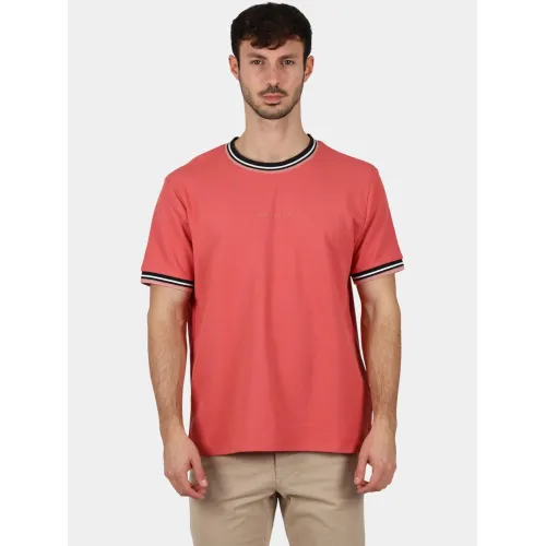 Nautica Seaton T-Shirt Férfi Póló 832-Rose Red