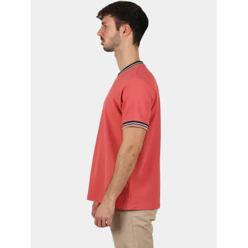 Nautica Seaton T-Shirt Férfi Póló 832-Rose Red