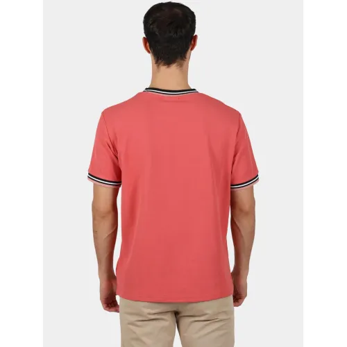 Nautica Seaton T-Shirt Férfi Póló 832-Rose Red