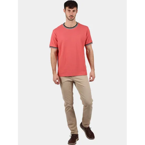 Nautica Seaton T-Shirt Férfi Póló 832-Rose Red
