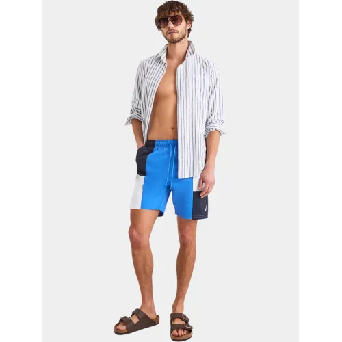 Nautica Aquilo Swim Shorts Férfi Beachshort 402-Blue