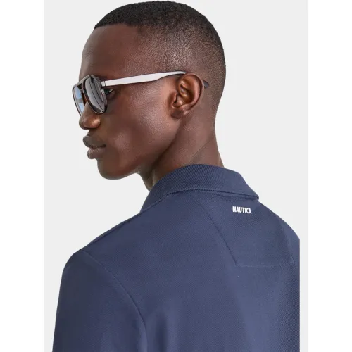 Nautica Pelagia Polo Shirt Férfi Galléros póló 459-Dark Navy