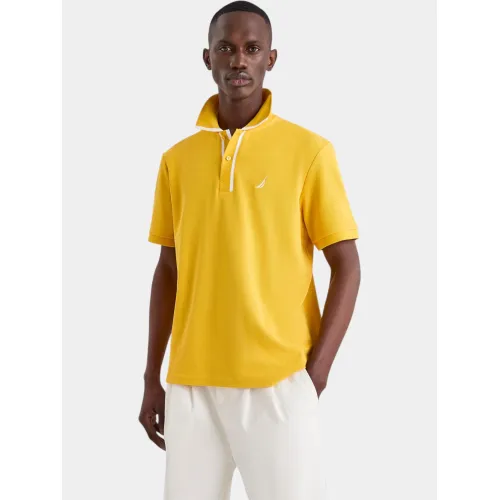 Nautica Pelagia Polo Shirt Férfi Galléros póló 606-Yellow
