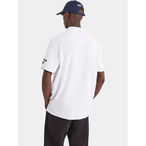 Nautica Azura Polo Shirt Férfi Galléros póló 908-White