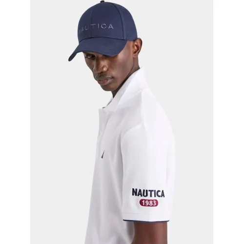 Nautica Azura Polo Shirt Férfi Galléros póló 908-White