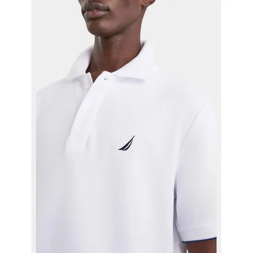 Nautica Azura Polo Shirt Férfi Galléros póló 908-White
