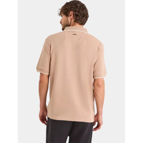 Nautica Bruma Short Sleeve Polo Férfi Galléros póló 225-Taupe