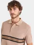Nautica Espuma Polo Shirt Férfi Galléros póló 225-Taupe