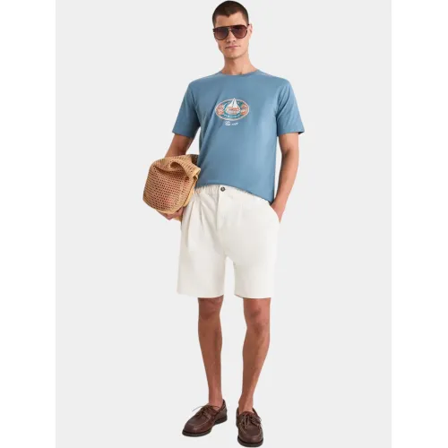 Nautica Mosa T-Shirt Férfi Póló 518-Teal