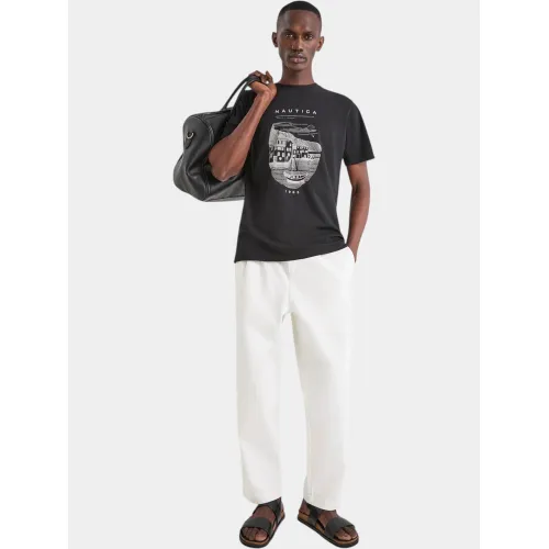 Nautica Kanan T-Shirt Férfi Póló 011-Black