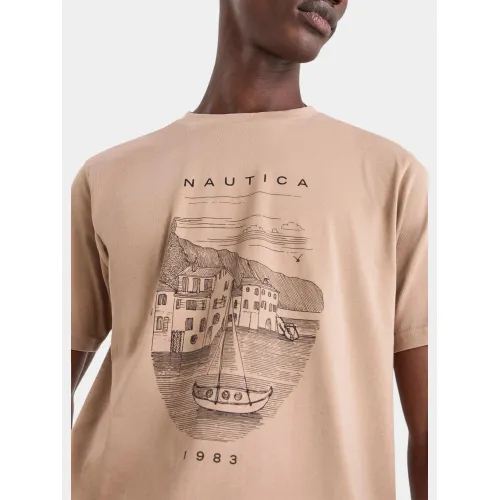 Nautica Kanan T-Shirt Férfi Póló 225-Taupe