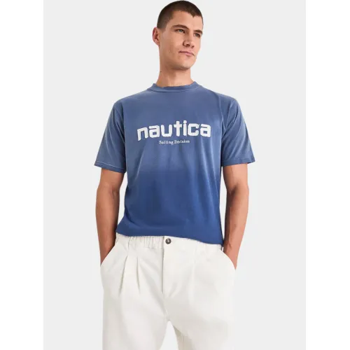 Nautica Astillo T-Shirt Férfi Póló 456-Washed Denim