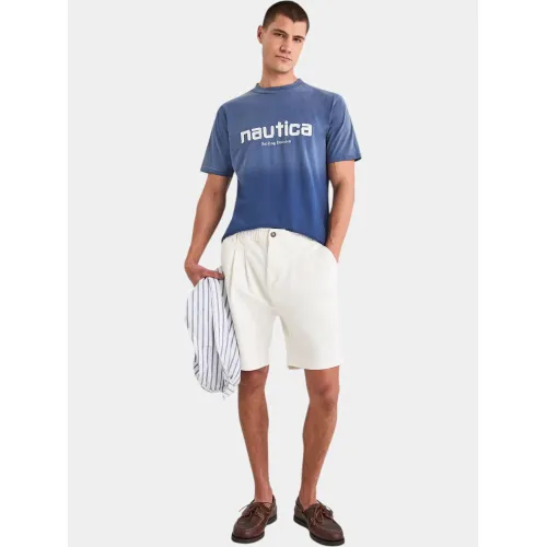 Nautica Astillo T-Shirt Férfi Póló 456-Washed Denim