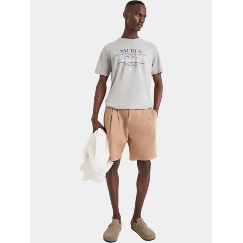 Nautica Timon T-Shirt Férfi Póló 112-Grey Marl