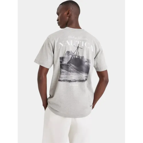 Nautica Kokay T-Shirt Férfi Póló 112-Grey Marl