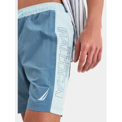 Nautica Derwent 7” Swim Short Férfi Beachshort 518-Teal