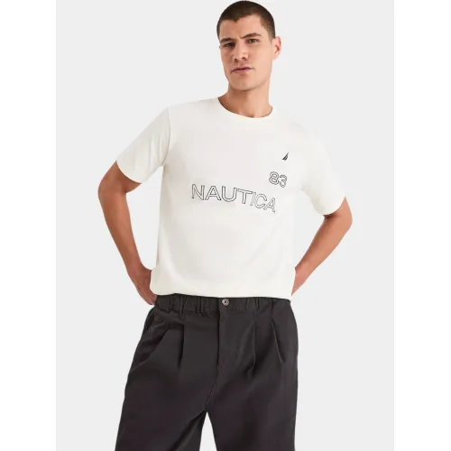 Nautica Aire T-Shirt Férfi Póló 904-Off White