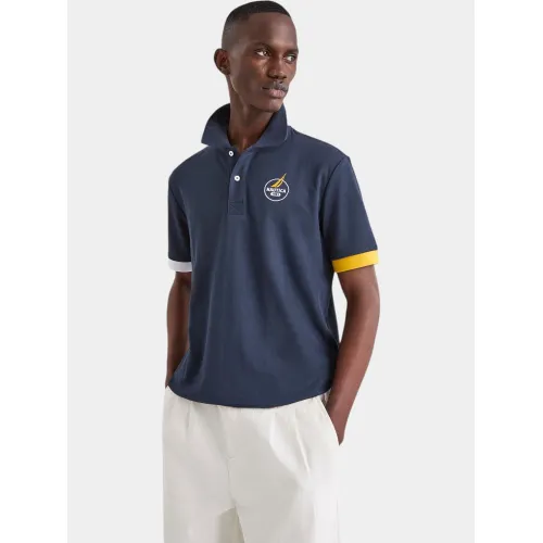 Nautica Godavari Polo Shirt Férfi Galléros póló 459-Dark Navy