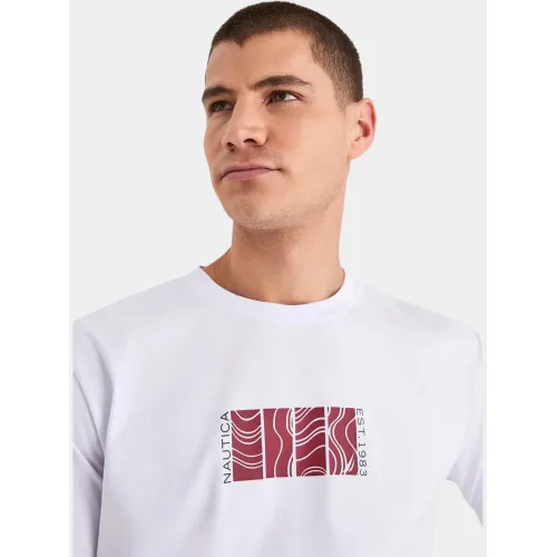 Nautica Parrett T-Shirt Férfi Póló 908-White