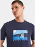Nautica Tay T-Shirt Férfi Póló 459-Dark Navy