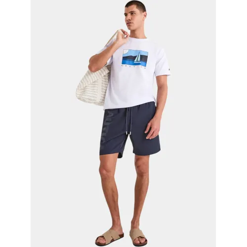 Nautica Tay T-Shirt Férfi Póló 908-White