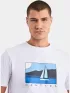 Nautica Tay T-Shirt Férfi Póló 908-White