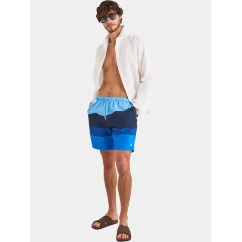 Nautica Ganges 7  Swim Short Férfi Beachshort 402-Blue