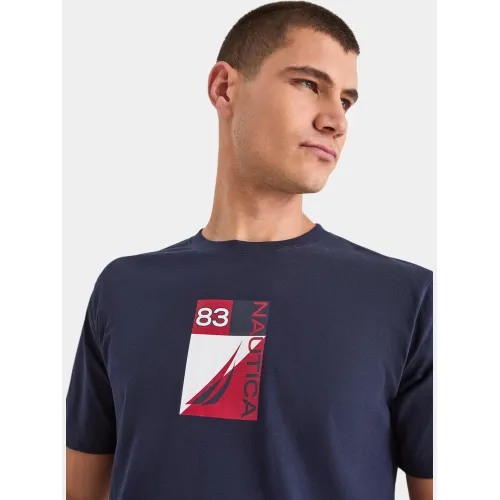 Nautica Tigris T-Shirt Férfi Póló 459-Dark Navy