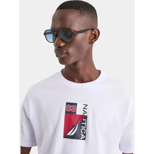 Nautica Tigris T-Shirt Férfi Póló 908-White