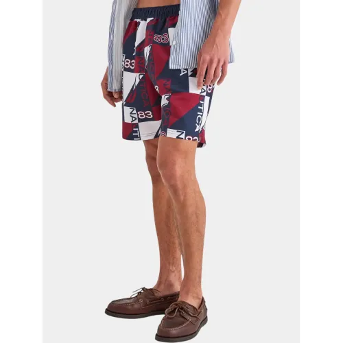 Nautica Sark 7  Swim Short Férfi Beachshort 459-Dark Navy