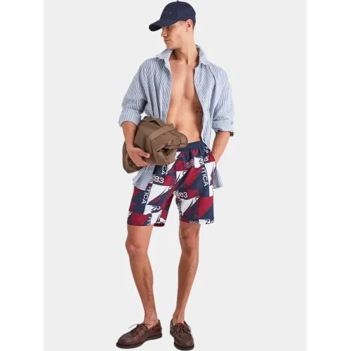 Nautica Sark 7  Swim Short Férfi Beachshort 459-Dark Navy