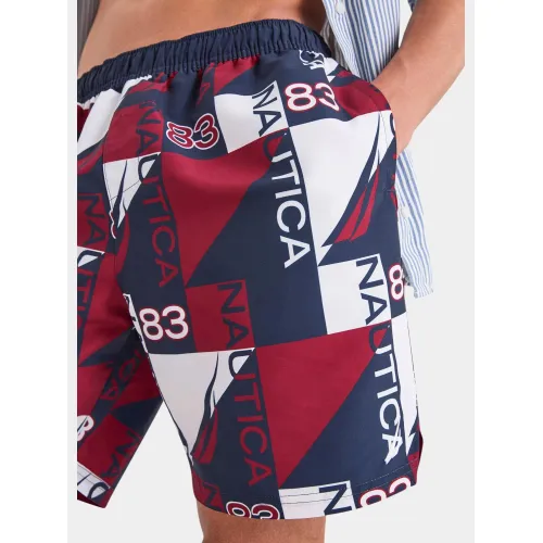 Nautica Sark 7  Swim Short Férfi Beachshort 459-Dark Navy