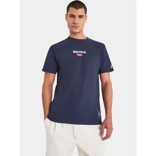 Nautica Indus T-Shirt Férfi Póló 459-Dark Navy