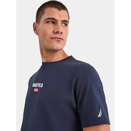 Nautica Indus T-Shirt Férfi Póló 459-Dark Navy