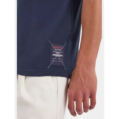 Nautica Indus T-Shirt Férfi Póló 459-Dark Navy