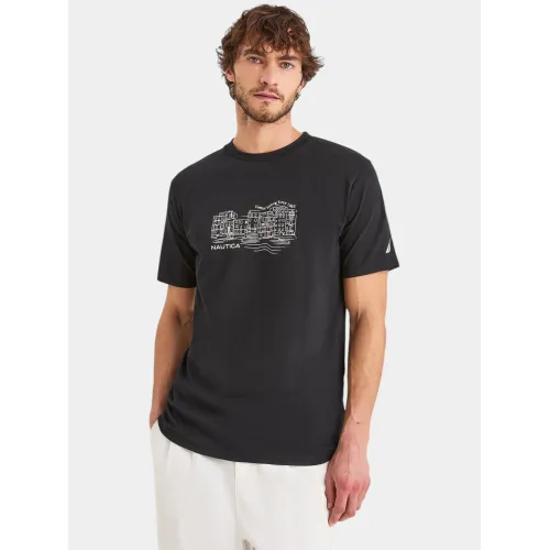 Nautica Sassandra T-Shirt Férfi Póló 011-Black