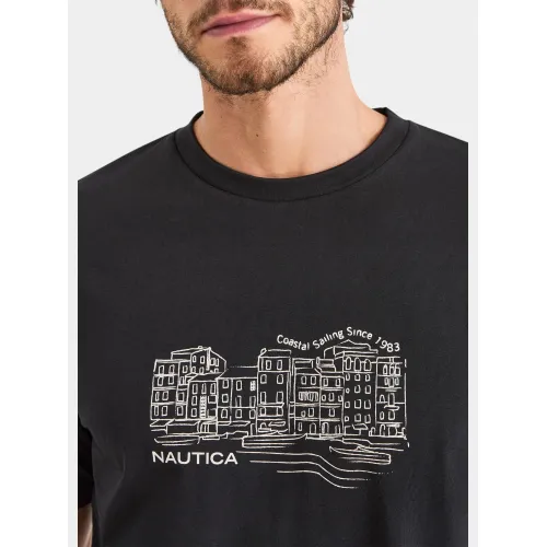 Nautica Sassandra T-Shirt Férfi Póló 011-Black