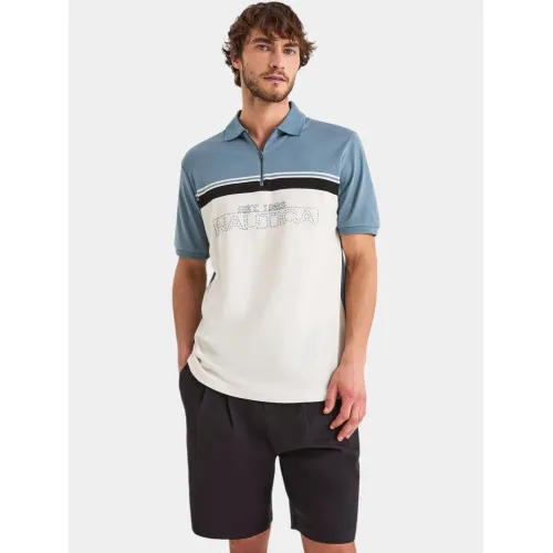 Nautica Cavalla Polo Shirt Férfi Galléros póló 518-Teal