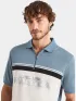 Nautica Cavalla Polo Shirt Férfi Galléros póló 518-Teal